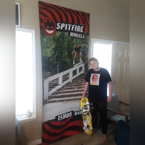 Spitfire Other - SPITFIRE WHEELS SKATEBOARD BANNER ☆BRAND NEW☆ HUGE